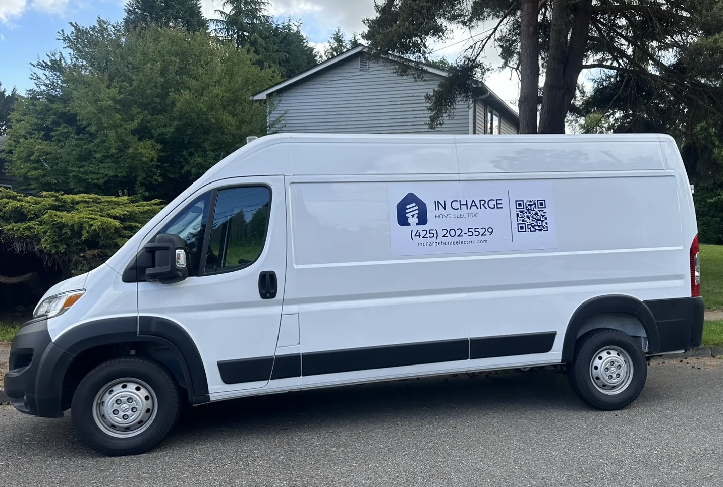 In Charge Home Electric service van